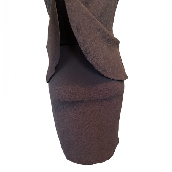 Charlotte Russe Dark Gray Chic Peplum Mini Above-Knee Dress Women’s Medium - Picture 11 of 14